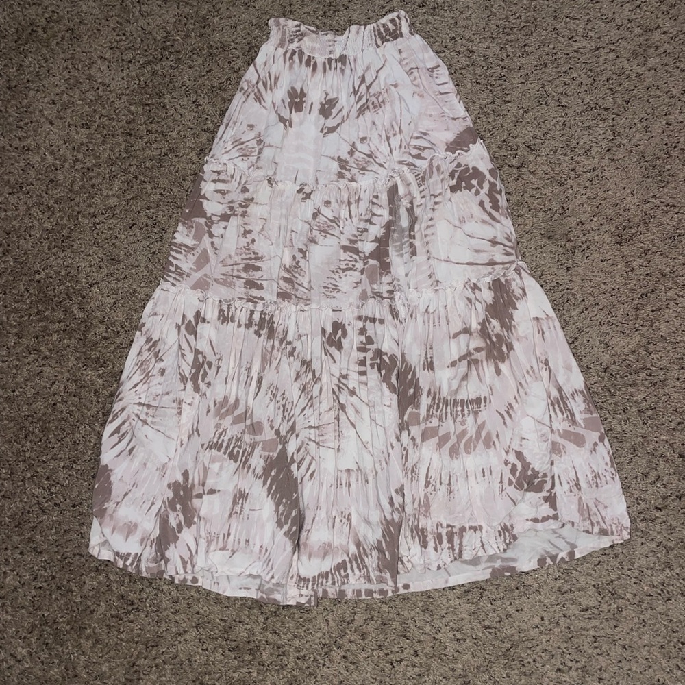 Blue Island Pastel Tie-Dye Maxi Skirt